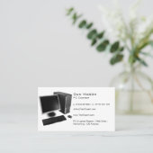 Carte De Visite Code QR avec réparation informatique professionnel (Debout devant)