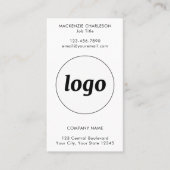 Carte De Visite Code QR avec texte de logo simple au format vertic (Devant)