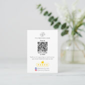 Carte De Visite Code QR avis des petites entreprises GOOGLE et YEL (Debout devant)