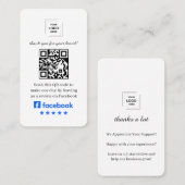 Carte De Visite Code QR Avis Facebook Style de Commentaires Client (Devant / Derrière)