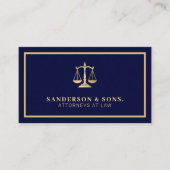 Carte De Visite Code QR avocat avocat professionnel or marine (Devant)