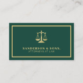Carte De Visite Code QR avocat avocat professionnel or vert (Devant)