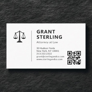 Carte De Visite Code QR Avocat Code de Justice