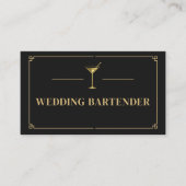 Carte De Visite Code QR Barman de Mariage Professionnel (Devant)