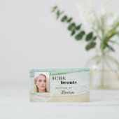 Carte De Visite Code QR Beauté de plage Maquillage professionnel (Debout devant)