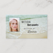 Carte De Visite Code QR Beauté de plage Maquillage professionnel (Devant)