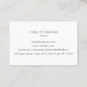 Carte De Visite Code QR, beauté, logo, ligne Art Black (Dos)