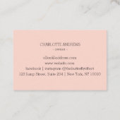Carte De Visite code QR, beauté, logo, lignée Art Blush (Dos)