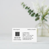 Carte De Visite Code QR Bijoux Business Monogramme et logo Moderne (Debout devant)