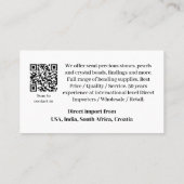 Carte De Visite Code QR Bijoux Business Monogramme et logo Moderne (Dos)