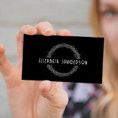 Carte De Visite Code QR Black Business moderne