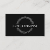 Carte De Visite Code QR Black Business moderne (Devant)