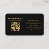 Carte De Visite Code QR Black Gold (Devant)