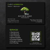 Carte De Visite Code QR Black Tree Services