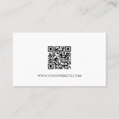 Carte De Visite Code QR Black White Chat Pet Sitter scanner (Dos)