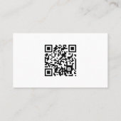 Carte De Visite Code QR blanc moderne (Dos)