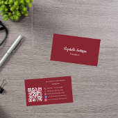 Carte De Visite Code QR blanc rouge