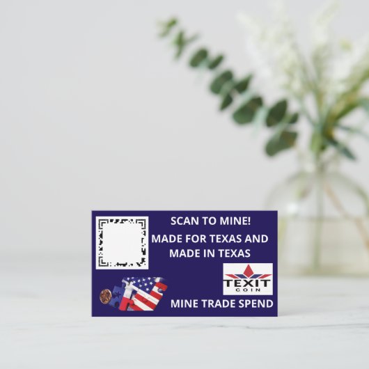 Carte De Visite Code QR bleu foncé TeXit Coin bleu foncé (Debout devant)