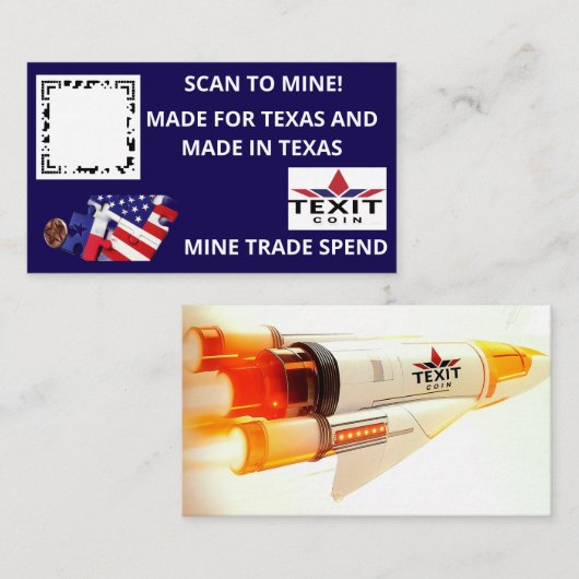 Carte De Visite Code QR bleu foncé TeXit Coin bleu foncé (Devant / Derrière)