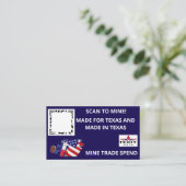 Carte De Visite Code QR bleu foncé TeXit Coin bleu foncé (Debout devant)