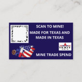 Carte De Visite Code QR bleu foncé TeXit Coin bleu foncé (Devant)