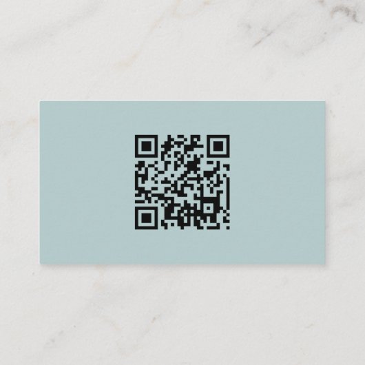 Carte De Visite Code QR bleu moderne (Dos)