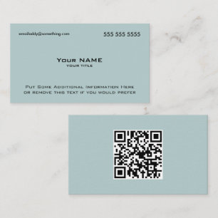 Carte De Visite Code QR bleu moderne