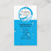 Carte De Visite Code QR Bleu Moderne Personnalisable de Lavage sou (Devant)