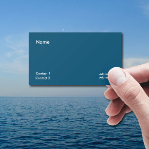 Carte De Visite Code QR bleu océan