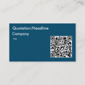 Carte De Visite Code QR bleu océan (Dos)