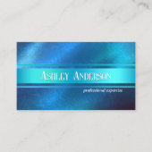 Carte De Visite Code QR Bleu Turquoise Design Professionnel (Devant)