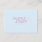 Carte De Visite Code QR bleu violet pour petites entreprises (Devant)