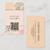 Carte De Visite Code QR Boho Connectez-vous avec nous (Devant / Derrière)