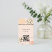 Carte De Visite Code QR Boho Connectez-vous avec nous (Debout devant)