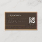 Carte De Visite Code QR Bois Construction Entrepreneur (Dos)