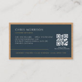 Carte De Visite Code QR Bois Professionnel de Construction (Dos)