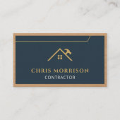Carte De Visite Code QR Bois Professionnel de Construction (Devant)