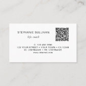 Carte De Visite Code QR botanique de l'entraîneur à vie (Dos)