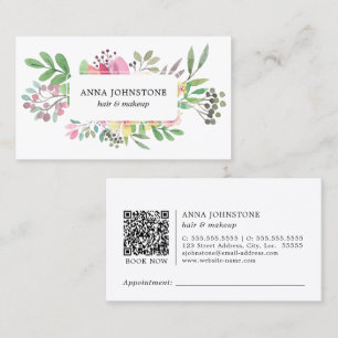 Carte De Visite Code QR botanique   Nomination