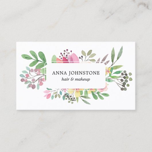 Carte De Visite Code QR botanique | Nomination (Devant)