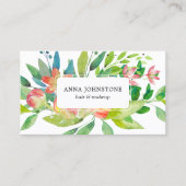 Carte De Visite Code QR botanique vibrant | Nomination (Devant)