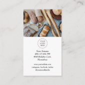 Carte De Visite Code QR Boulangerie photo moderne (Dos)