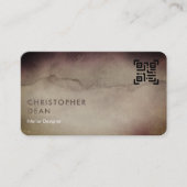 Carte De Visite Code QR Brown rustique professionnel (Devant)