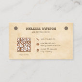 Carte De Visite Code QR brun occidental sud (Dos)