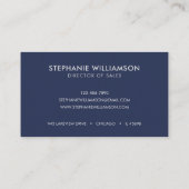 Carte De Visite Code QR Business Custom Logo Marine Modern (Dos)