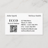 Carte De Visite Code QR Business Monogramme (Devant)