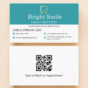 Carte De Visite Code QR Cabinet Dentaire Dentisterie