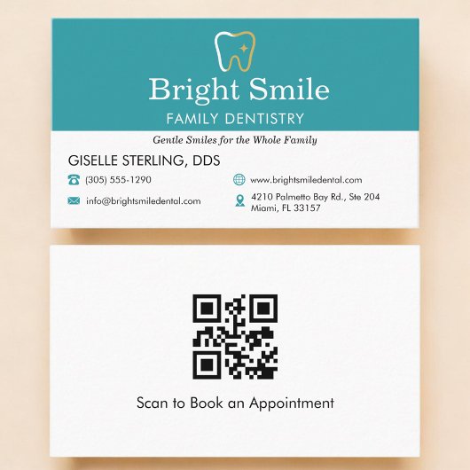 Carte De Visite Code QR Cabinet Dentaire Dentisterie
