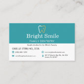 Carte De Visite Code QR Cabinet Dentaire Dentisterie (Devant)