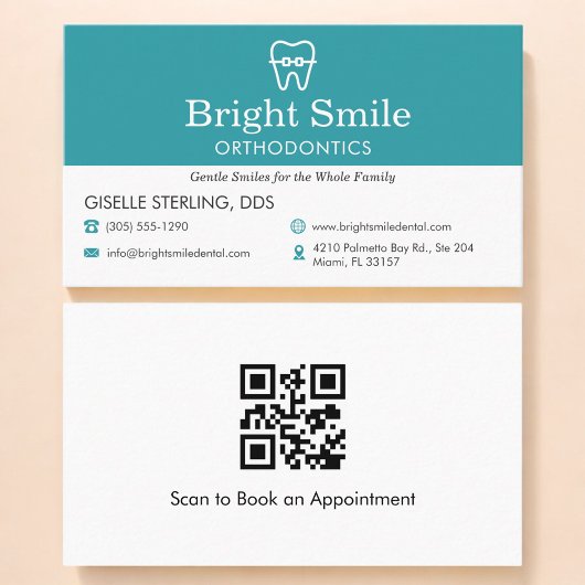 Carte De Visite Code QR Cabinet d'orthodontie